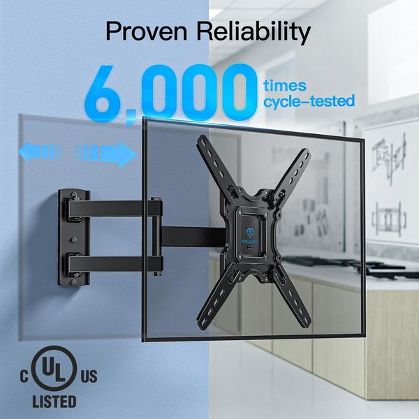 Full Motion TV Wall Mount For 26" To 60" TVs