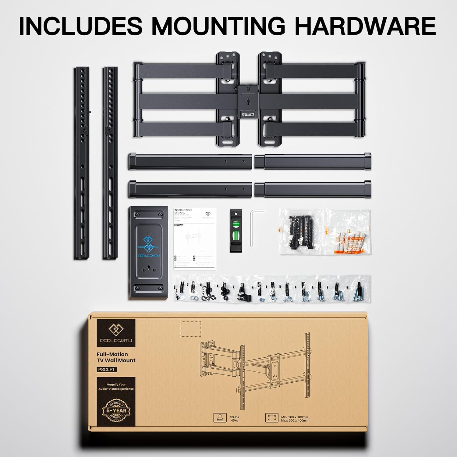 Full Motion Corner TV Wall Mount For 37